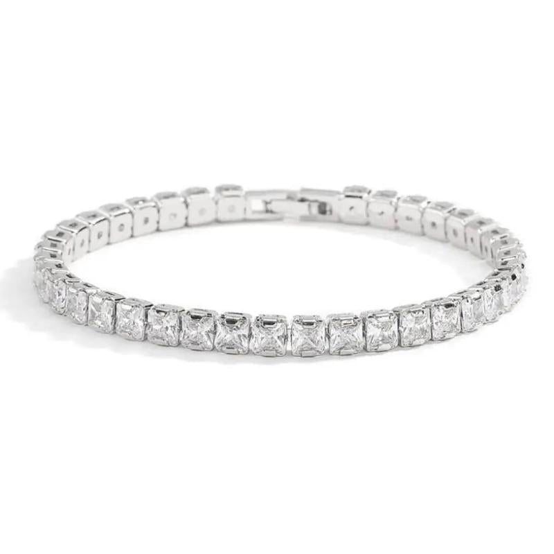 5mm Moissanite Tennis Bracelet 925 Sterling Silver Wedding Bangle