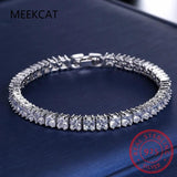 5mm Moissanite Tennis Bracelet 925 Sterling Silver Wedding Bangle