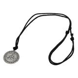 Vintage Round Triquetra Pendant Necklace Antique Silver Irish Celtics Knot