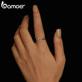 V-shape Moissanite Ring Lab Diamond 925 Sterling Silver Women Engagement Wedding