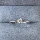 925 Silver 4MM Moissanite Diamond Wedding Ring for Women