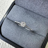 925 Silver 4MM Moissanite Diamond Wedding Ring for Women