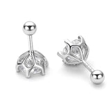 0.2-0.5ct Moissanite Screw Stud Earrings 925 Sterling Silver