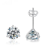 0.2-0.5ct Moissanite Screw Stud Earrings 925 Sterling Silver