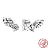 925 Silver Earrings Infinite Love Heart Crystal Moon Sun Ruby Original Pandora