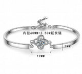 Sterling Silver Four Leaf Clover Moissanite Bracelet