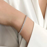 4mm Moissanite Full Diamond 925 Silver Bracelet
