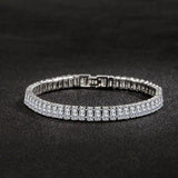 4mm Moissanite Full Diamond 925 Silver Bracelet