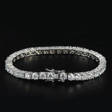 Moissanite Tennis Bracelet 925 Silver Plated 18K for Women