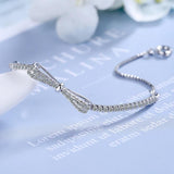 Moissanite Tennis Bracelet 925 Silver Sweet Bowknot Bracelet