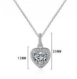 Heart 1ct Moissanite Diamond Pendant Necklace S925 Silver Spark