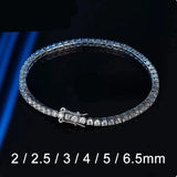 2mm Moissanite Tennis Bracelet 925 Sterling Silver Plated Bracelet