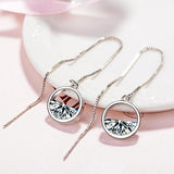 Moissanite Drop Earrings Silver Bridal Wedding Jewelry