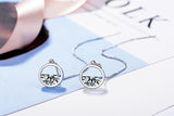 Moissanite Drop Earrings Silver Bridal Wedding Jewelry