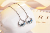 Moissanite Drop Earrings Silver Bridal Wedding Jewelry