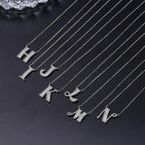 Initial A-Z Letter Pendant Necklace 925 Sterling Silver Name Jewelry Gift