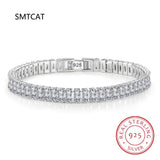 Multi Moissanite Tennis Bracelet 925 Sterling Silver D VVS1 Lab Diamond