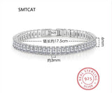 Multi Moissanite Tennis Bracelet 925 Sterling Silver D VVS1 Lab Diamond