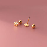 925 Silver Flowers Baby Stud Earrings Minimalist Party Jewelry Gift