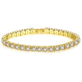 Simulated Diamond Tennis Bracelet 3-5mm Round for Women Men