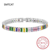 925 Silver 17.5CM Moissanite Diamond Tennis Bracelet