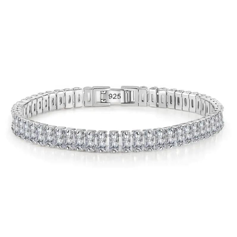925 Silver Moissanite Diamond Bracelet Yellow Birthday Gift