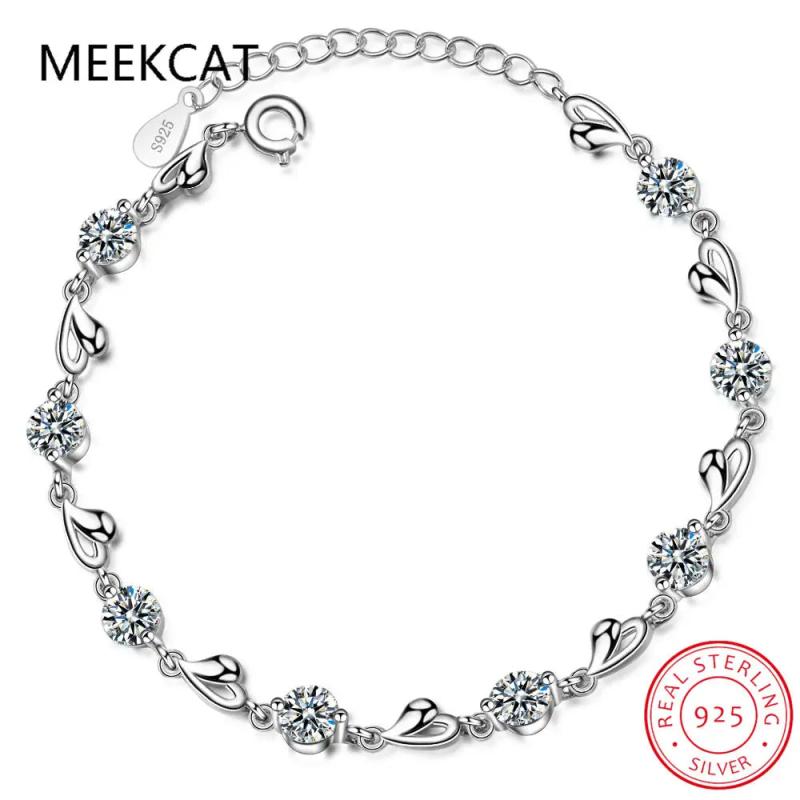 925 Silver Heart Cut Moissanite Diamond Bracelet
