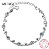 925 Silver Heart Cut Moissanite Diamond Bracelet