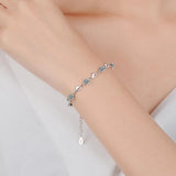 925 Silver Heart Cut Moissanite Diamond Bracelet