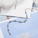 925 Silver Heart Cut Moissanite Diamond Bracelet