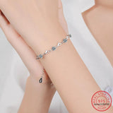 925 Silver Heart Cut Moissanite Tennis Bracelet