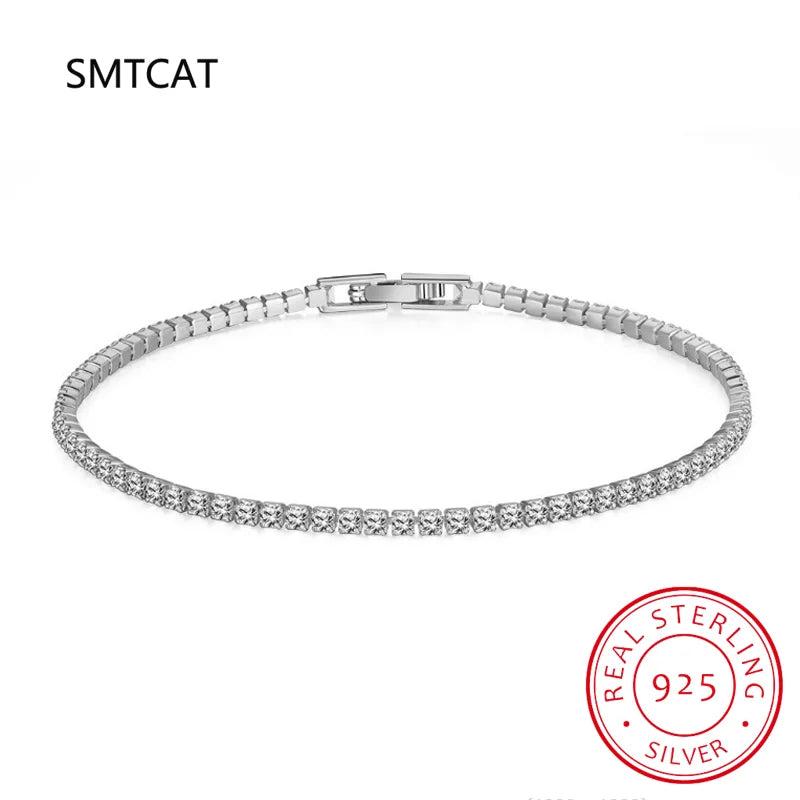 2mm Moissanite Tennis Bracelet 18k Plated