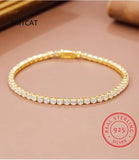 2mm Moissanite Tennis Bracelet 18k Plated