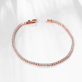 2mm Moissanite Tennis Bracelet 18k Plated
