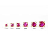 6Pcs Zircon Piercing Stud Earrings 925 Silver Women Fine Jewelry