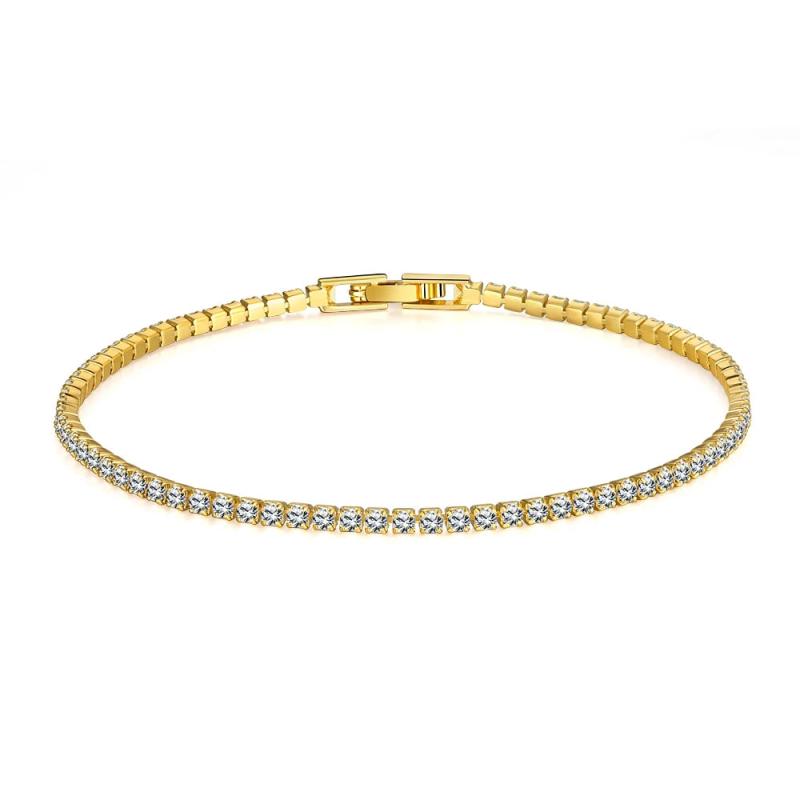 925 Silver Moissanite Bracelet Yellow Birthday Gift