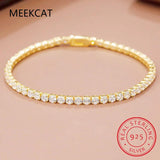925 Silver Moissanite Bracelet Yellow Birthday Gift