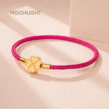 Women's Four-Leaf Clover Braided Steel Bracelet in 10 Colors