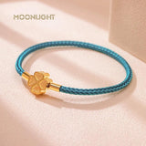 Women's Four-Leaf Clover Braided Steel Bracelet in 10 Colors