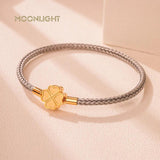 Women's Four-Leaf Clover Braided Steel Bracelet in 10 Colors