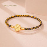 Women's Four-Leaf Clover Braided Steel Bracelet in 10 Colors