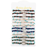 12pcs Stone Tortoise Charms Yoga Bracelet Set Adjustable Cord