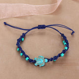 12pcs Stone Tortoise Charms Yoga Bracelet Set Adjustable Cord