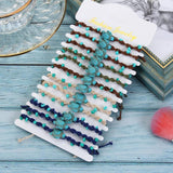 12pcs Stone Tortoise Charms Yoga Bracelet Set Adjustable Cord