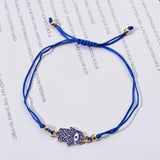 12pcs Fatima Hand Charm Bracelet Set for Women Couples Girl Seed Bead Jewelry