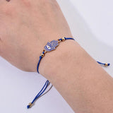 12pcs Fatima Hand Charm Bracelet Set for Women Couples Girl Seed Bead Jewelry