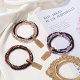 4mm Mini Natural Stone Beaded Bracelet Set of 3