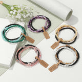 4mm Mini Natural Stone Beaded Bracelet Set of 3