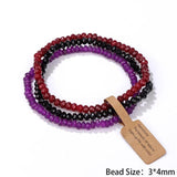 Green Crystal Beaded Bracelets Faceted Mini Natural Stone Beads