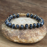 Labradorite Braided Bracelet Natural Stone Charm Bracelet for Men Women